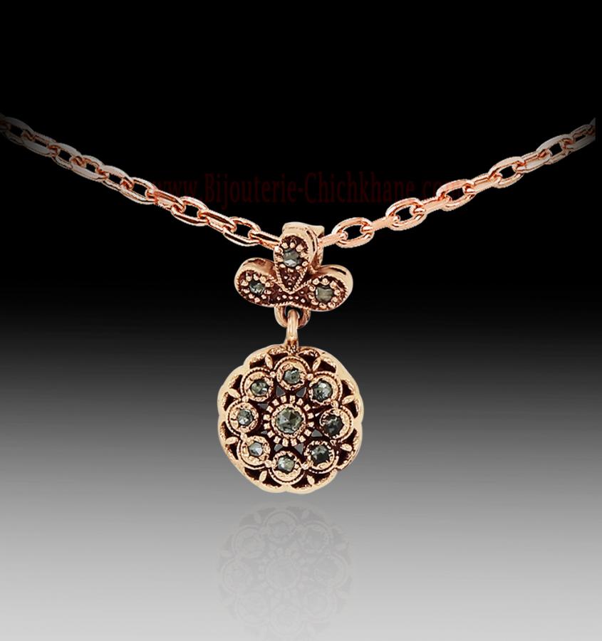 Bijoux en ligne Pendentif Diamants Rose ''Chichkhane'' 61997