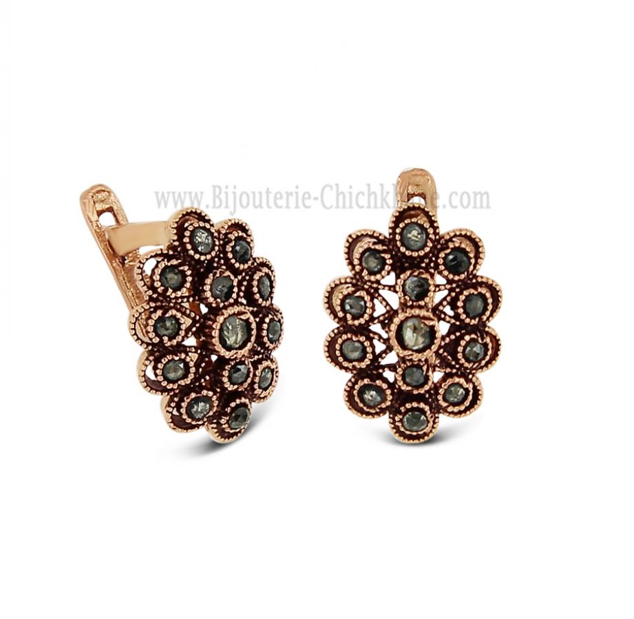 Bijoux en ligne Boucles D'oreilles Diamants Rose ''Chichkhane'' 62122