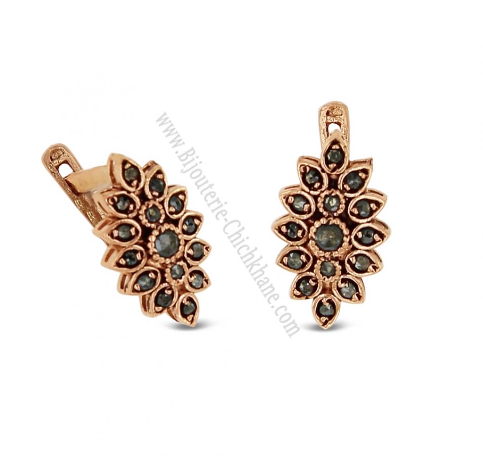 Bijoux en ligne Boucles D'oreilles Diamants Rose ''Chichkhane'' 62123