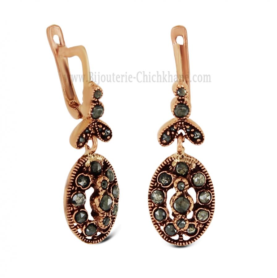 Bijoux en ligne Boucles D'oreilles Diamants Rose ''Chichkhane'' 62139