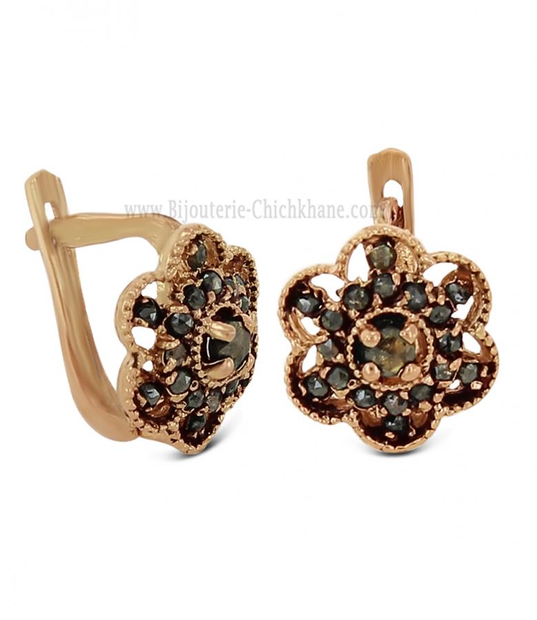 Bijoux en ligne Boucles D'oreilles Diamants Rose ''Chichkhane'' 62140