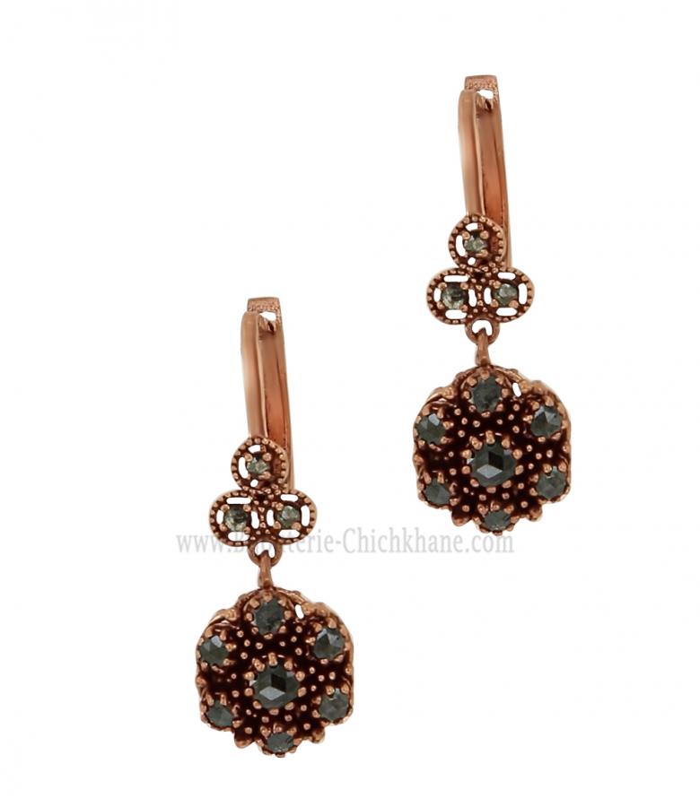 Bijoux en ligne Boucles D'oreilles Diamants Rose ''Chichkhane'' 62742