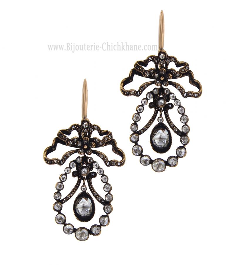 Bijoux en ligne Boucles D'oreilles Diamants Blanc ''Chichkhane'' 63618