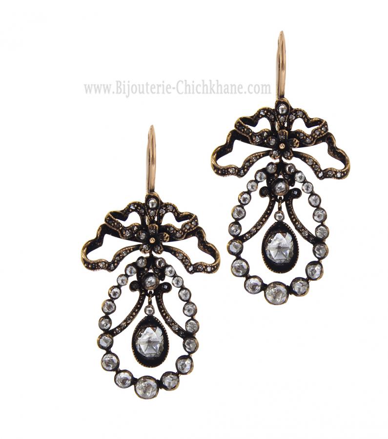Bijoux en ligne Boucles D'oreilles Diamants Blanc ''Chichkhane'' 63618