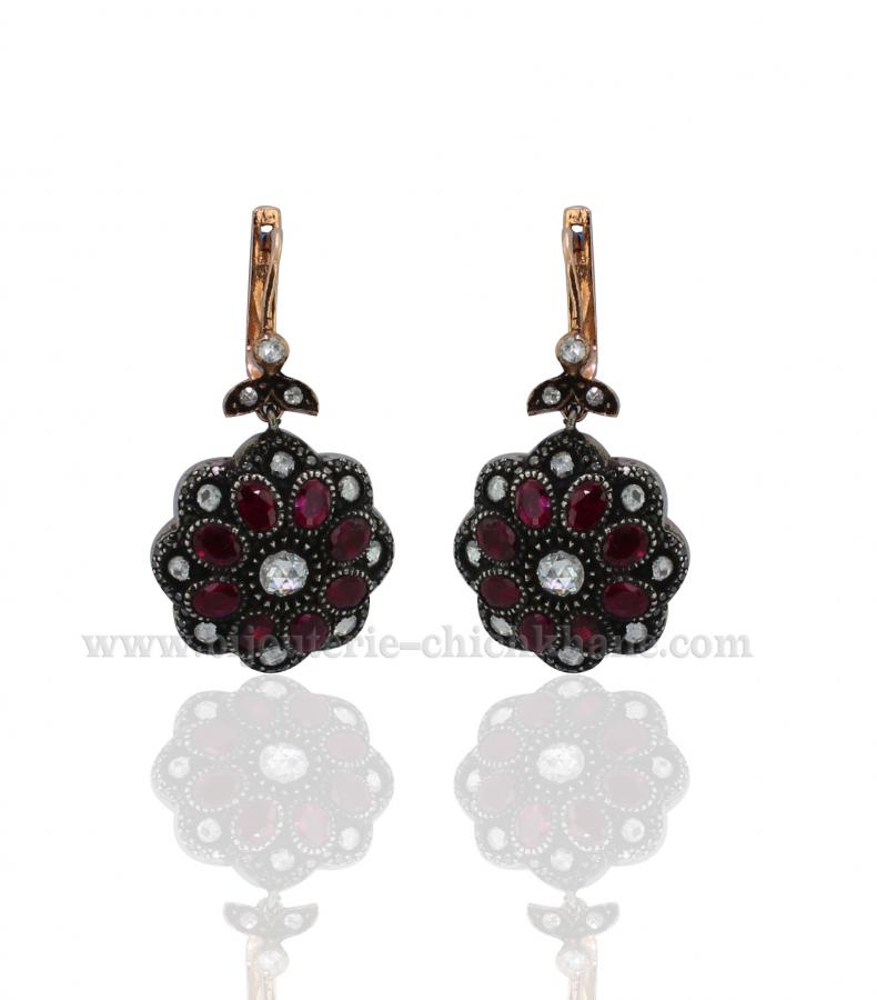 Bijoux en ligne Boucles D'oreilles Diamants Blanc ''Chichkhane'' 36676