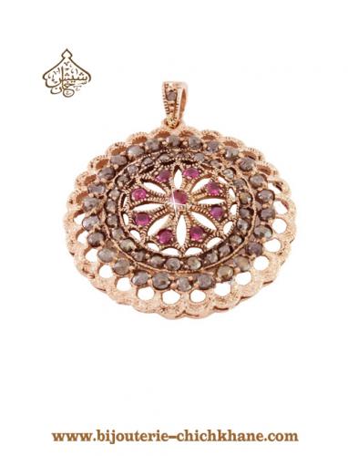 Bijoux en ligne Pendentif Diamants Rose ''Chichkhane'' 33834