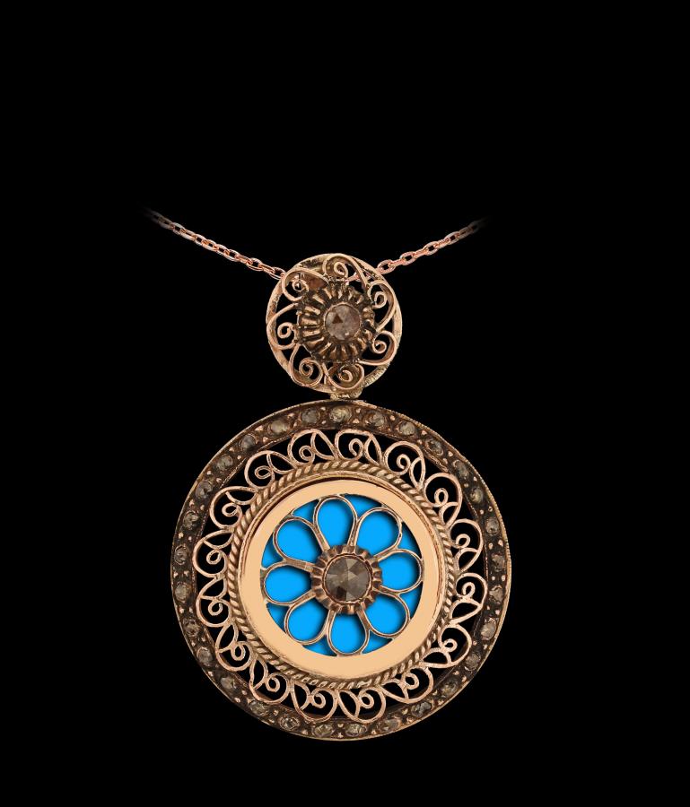 Bijoux en ligne Pendentif Diamants Rose ''Chichkhane'' 43045